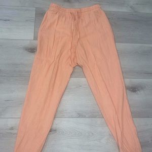 Peach cloth sweats